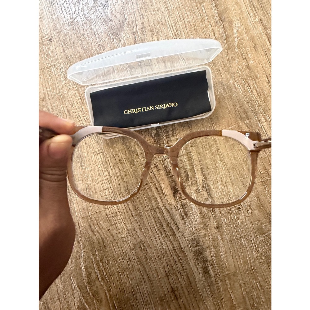 Christian Siriano Eyeglass Frames Brown Tan WA843763-01 52-22-140 Glasses - Picture 5 of 6